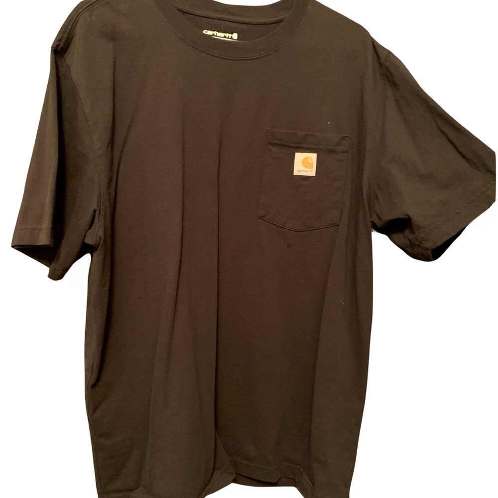Carhartt Men's Large Dark Blue Tee with Pocket